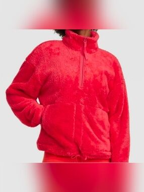 Women's High Pile Fleece 1/2 Zip Pull Over - All in Motion Coral Lava 3X